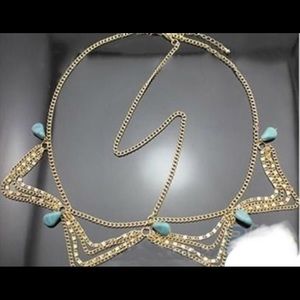 Native Head Accessory-turquoise and gold
